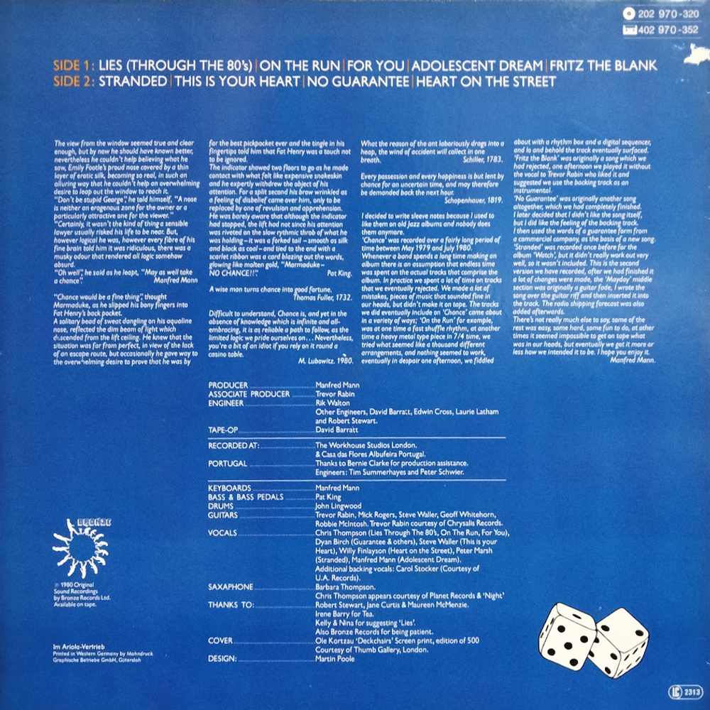 Manfred Mann's Earth Band / Chance (LP)