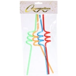 Трубочка для коктейля «Яркая спираль» (набор 4 шт), микс цветов