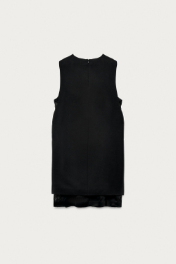 ZARA X MARISA BERENSON КОРОТКОЕ ПЛАТЬЕ С ВЫШИВКОЙ, ЧЕРНЫЙ