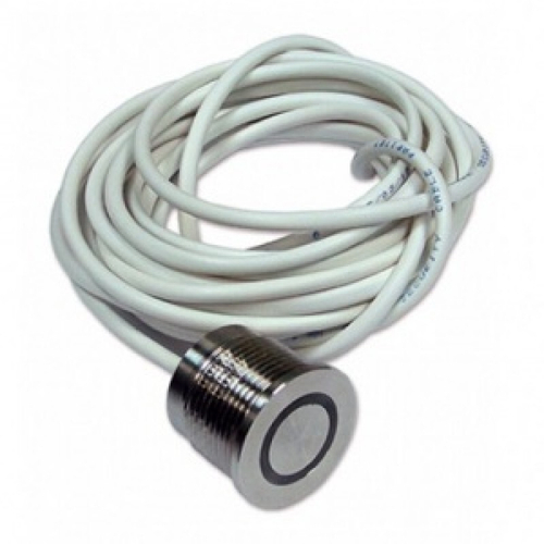 Пьезокнопка сенсорная c подсветкой LED RGB, М27*1,5(¾), AISI-316 кабель 10м