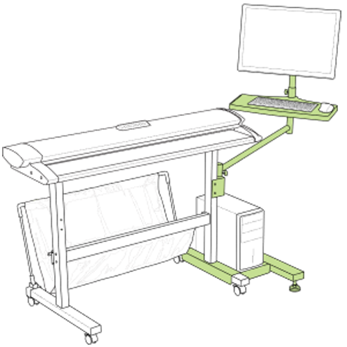 Комплект для установки компьютера и монитора Colortrac Floor Stand PC Mounting Option SCi, SGi