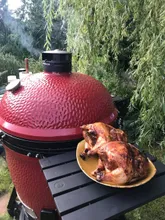 Керамический гриль Kamado Joe Big Joe III, 61 см (красный), с ножками и столиками