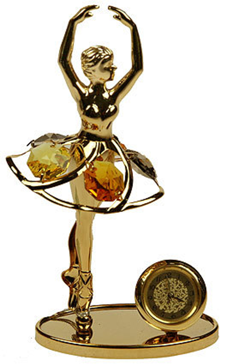 Фигурка декоративная Crystocraft с часами Балерина с кристаллами Swarovski