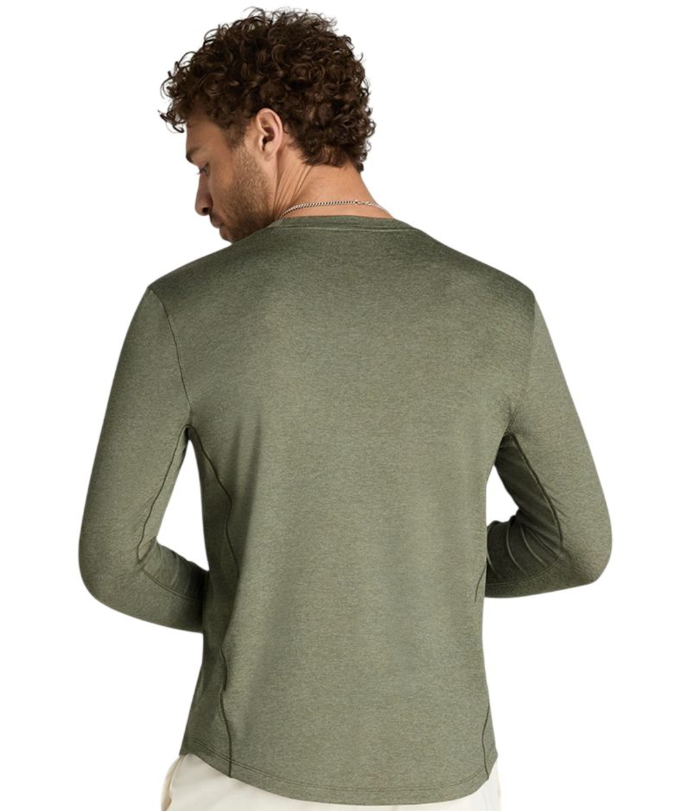 Мужская теннисная футболка с длинным рукавом Wilson Everyday Performance Longsleeve - vetiver