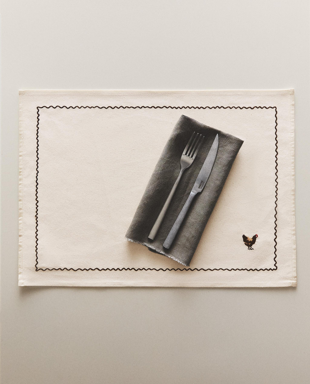 Zara Home сервировочная салфетка из хлопка, вышивка, 50 35 см · 7291/023