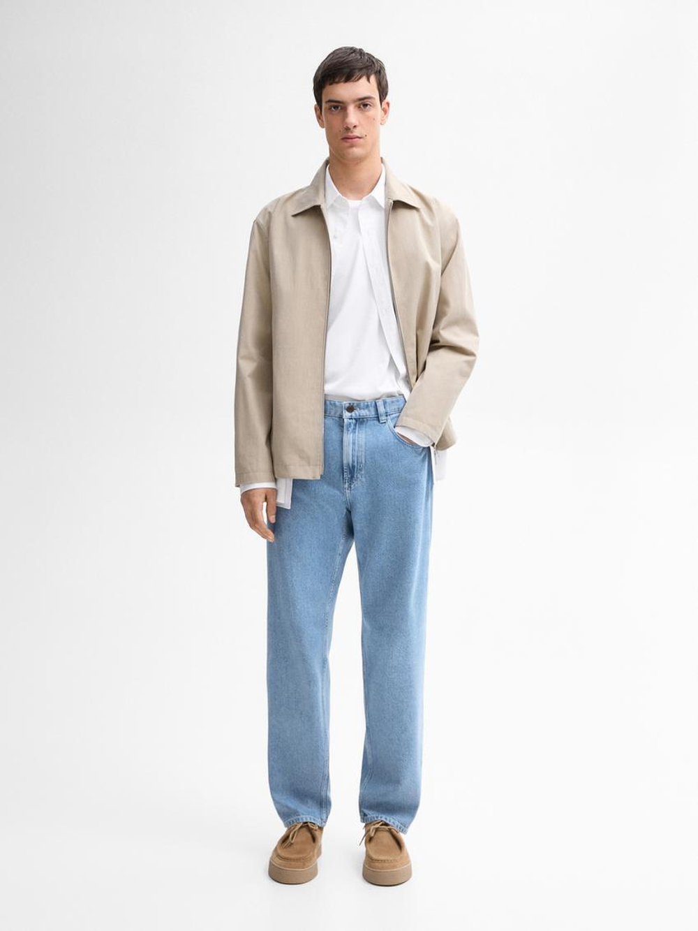 Massimo Dutti Джинсы свободного кроя из смесового хлопка, индиго