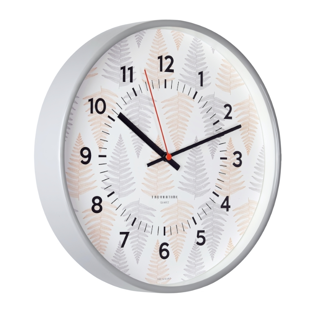 Часы настенные, модель 77, D 305 Х 50 мм, пластик, стекло минеральное,обод тонкий серый глянцевый