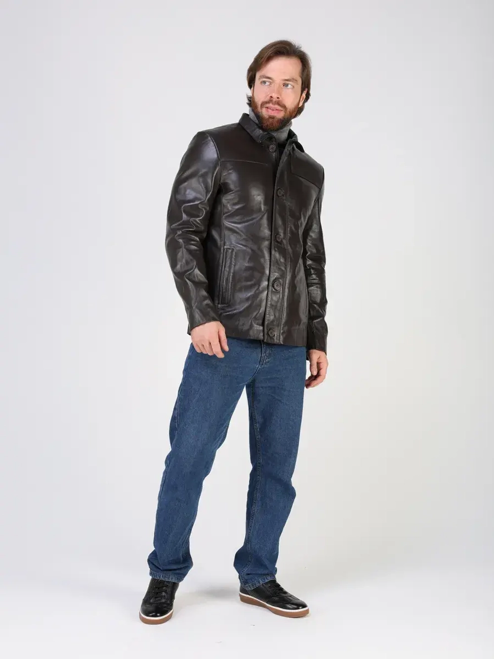 Кожаная куртка демисезонная