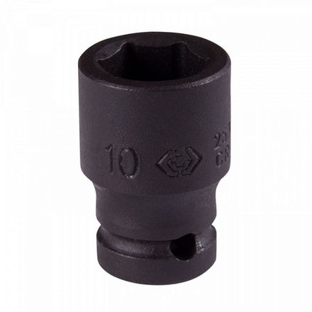 KING TONY (253510M) Головка торцевая ударная шестигранная 1/4", 10 мм