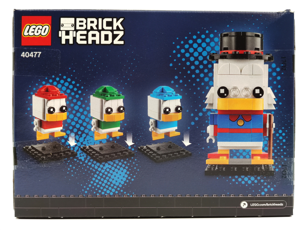 Конструктор LEGO BrickHeadz 40477 Скрудж МакДак, Хьюи, Дьюи и Луи