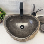 Каменная раковина из речного камня RS-63409 (53*38*15) 0123