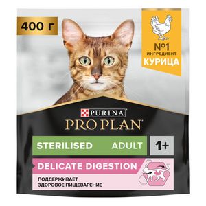 Сухой корм Pro Plan Sterilised для взрослых стерилизованных кошек с курицей