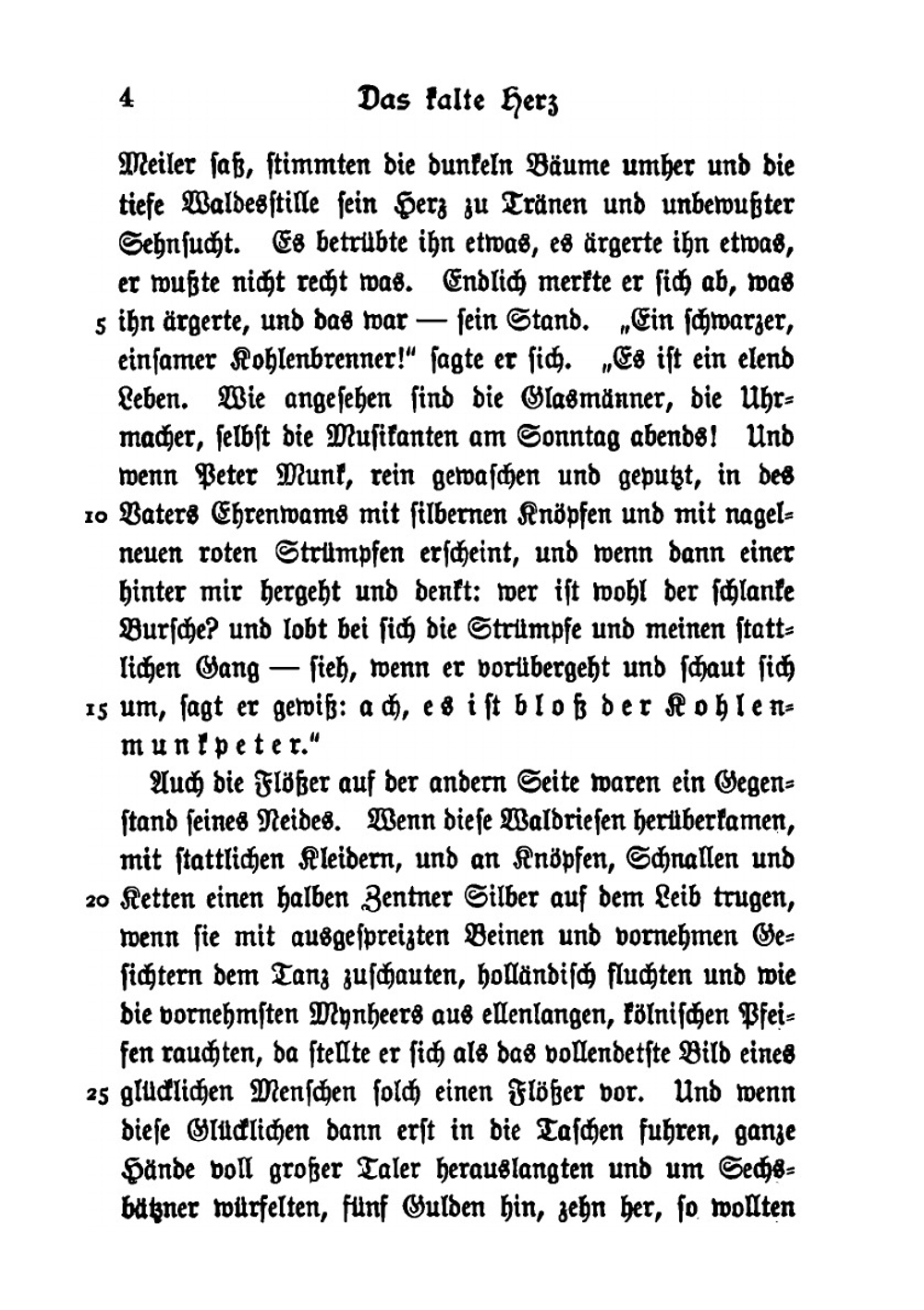 Das kalte Herz. Ein Märchen für Söhne und Töchter Gebildeter Stände | Wilhelm Hauff