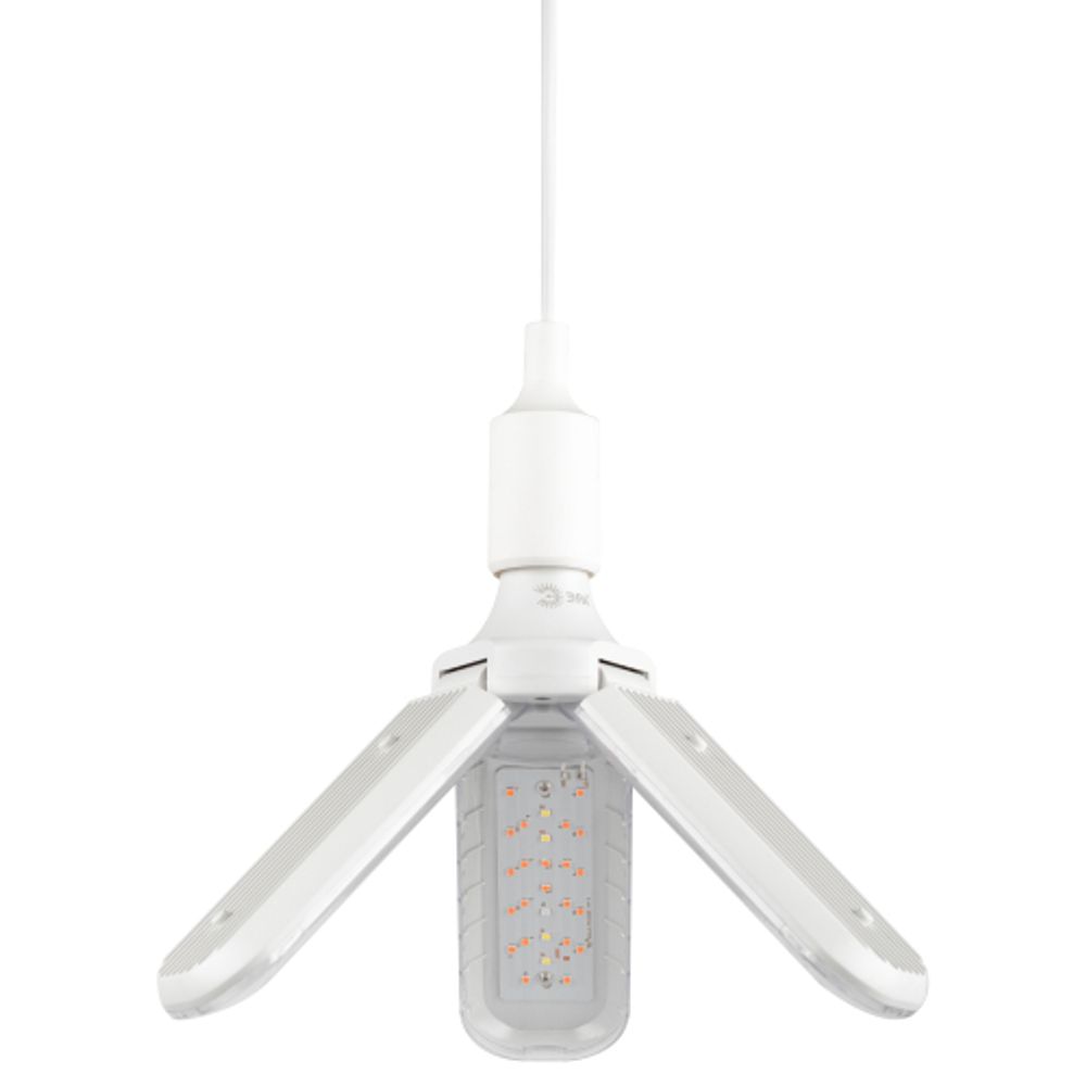 Фитолампа для растений светодиодная ЭРА GREEN LINE ФИТО-30W-PL-E27-GR 3-х лепестковая красно-синего спектра 30 Вт Е27