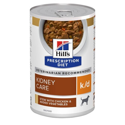 Hill's Canine k/d 354 г (курица с овощами, рагу) - диета консервы для собак с проблемами почек