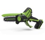 Цепная мини пила аккумуляторная Greenworks GD24CSMNX Арт. 2008707UA, 24V, 15см, бесщеточная, в комплекте АКБ 2 А·ч и ЗУ в сумке