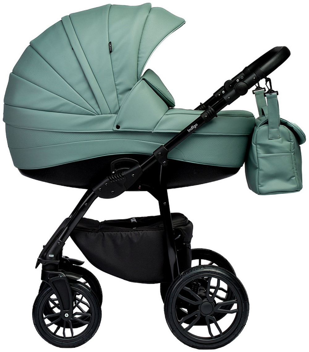 Детская коляска Indigo Indigo Special New 3 в 1 с автокреслом Avionaut Cosmo Is05 шалфей кожа