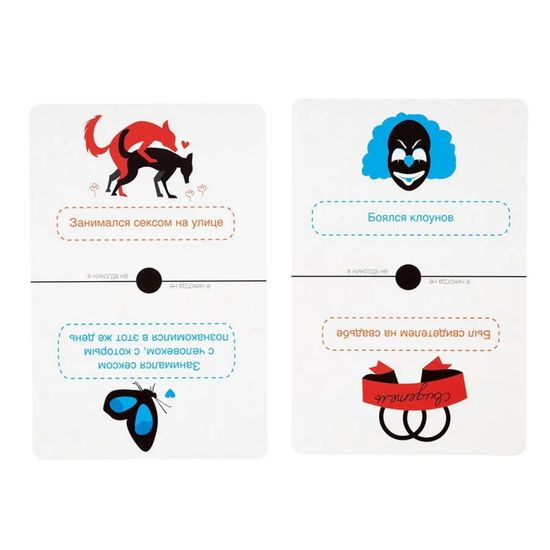 Настольная игра "Я никогда Не" 18+