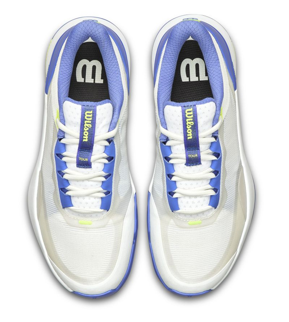 Женские кроссовки для Падел Wilson Intrigue Tour Padel - white/amparo blue/safety yellow
