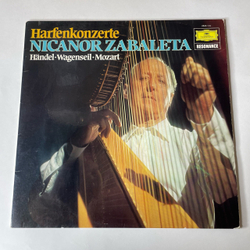 Винтажная виниловая пластинка LP Nicanor Zabaleta, Handel Гендель, Wagenseil, Mozart Моцарт, Harfenkonzerte Концерты Для Арфы (Германия 1977) Deutsche Grammophon