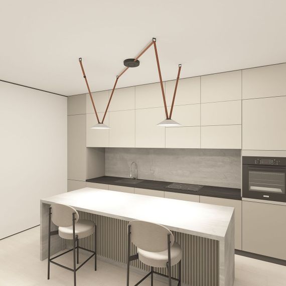 Трековый светодиодный светильник Denkirs Belty Flow DK5565-WH+BK