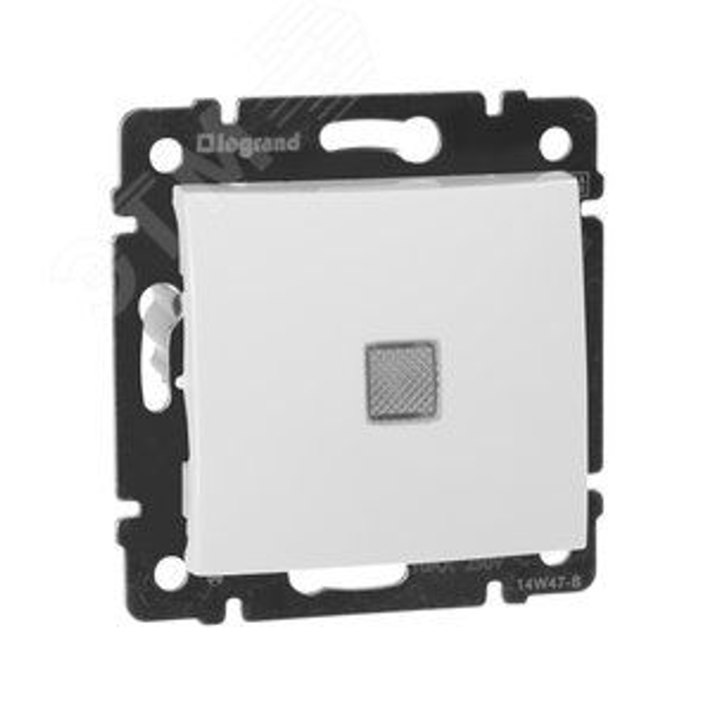 77 4410 Выключатель1 клавишный с подсветкой белый 10