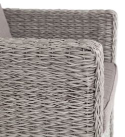 "Капучино" кресло из искусственного ротанга (гиацинт), цвет серый