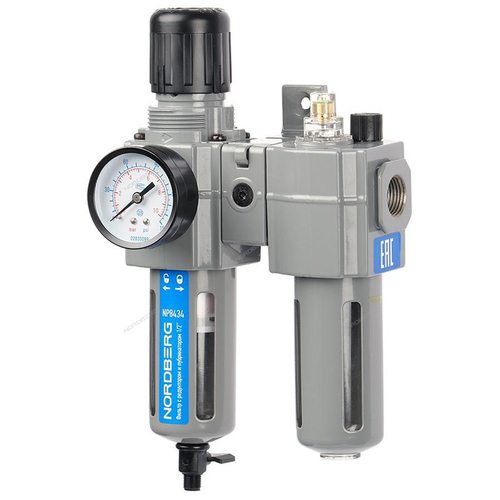 NORDBERG PRO (NP8434) Фильтр воздушный с редуктором и лубрикатором 1/2"