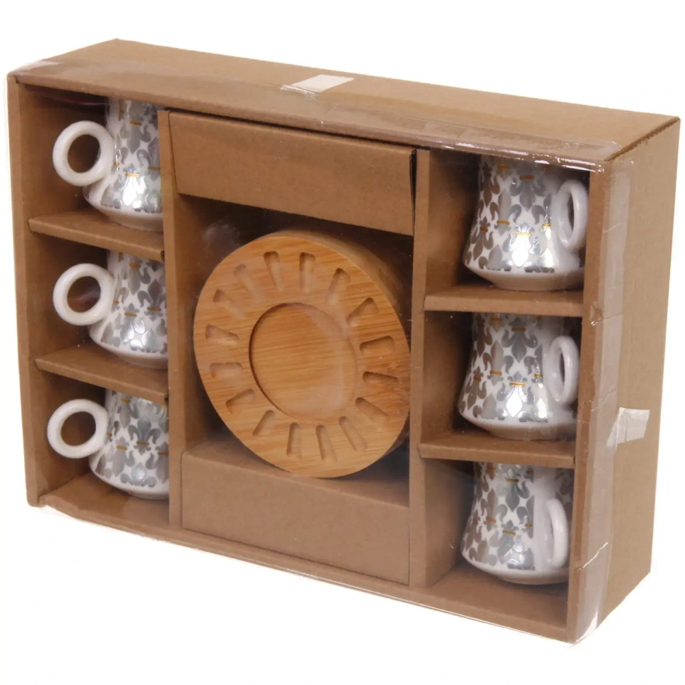 Кофейный набор 12 предметов «Восточная сказка» ( 6кружек 90мл+6 блюдец), роспись