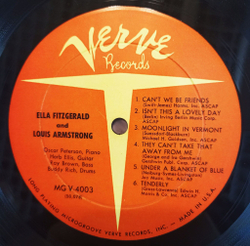 Винтажная виниловая пластинка Ella Fitzgerald And Louis Armstrong Ella And Louis (USA 1956)
