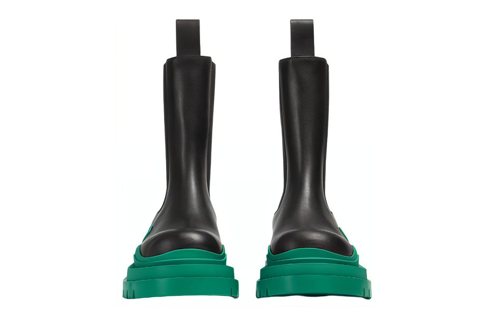 Bottega Veneta Tire Chelsea Ankle Length Chelsea Boots Women"s Turquoise