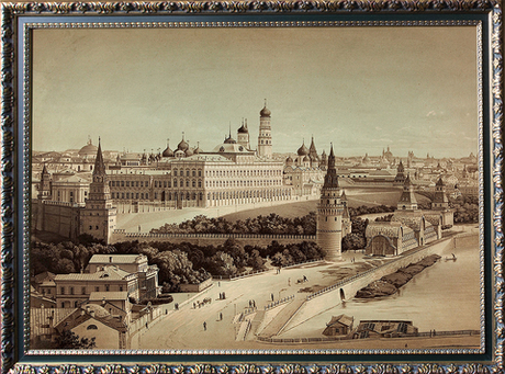 Кремль в Москве. Фототипия, наклеена на картон. Издательство Ed. Holzel, Вена.1890-е.