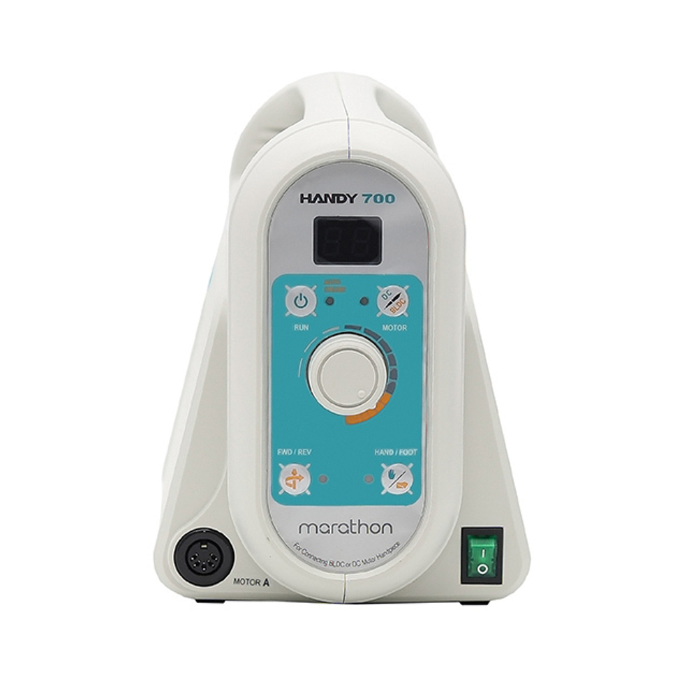 HANDY 700 белый (230Вт) с пластиковым держателем наконечника,одновременная работа двумя наконечниками невозможна, с педалью плавной регулировки.