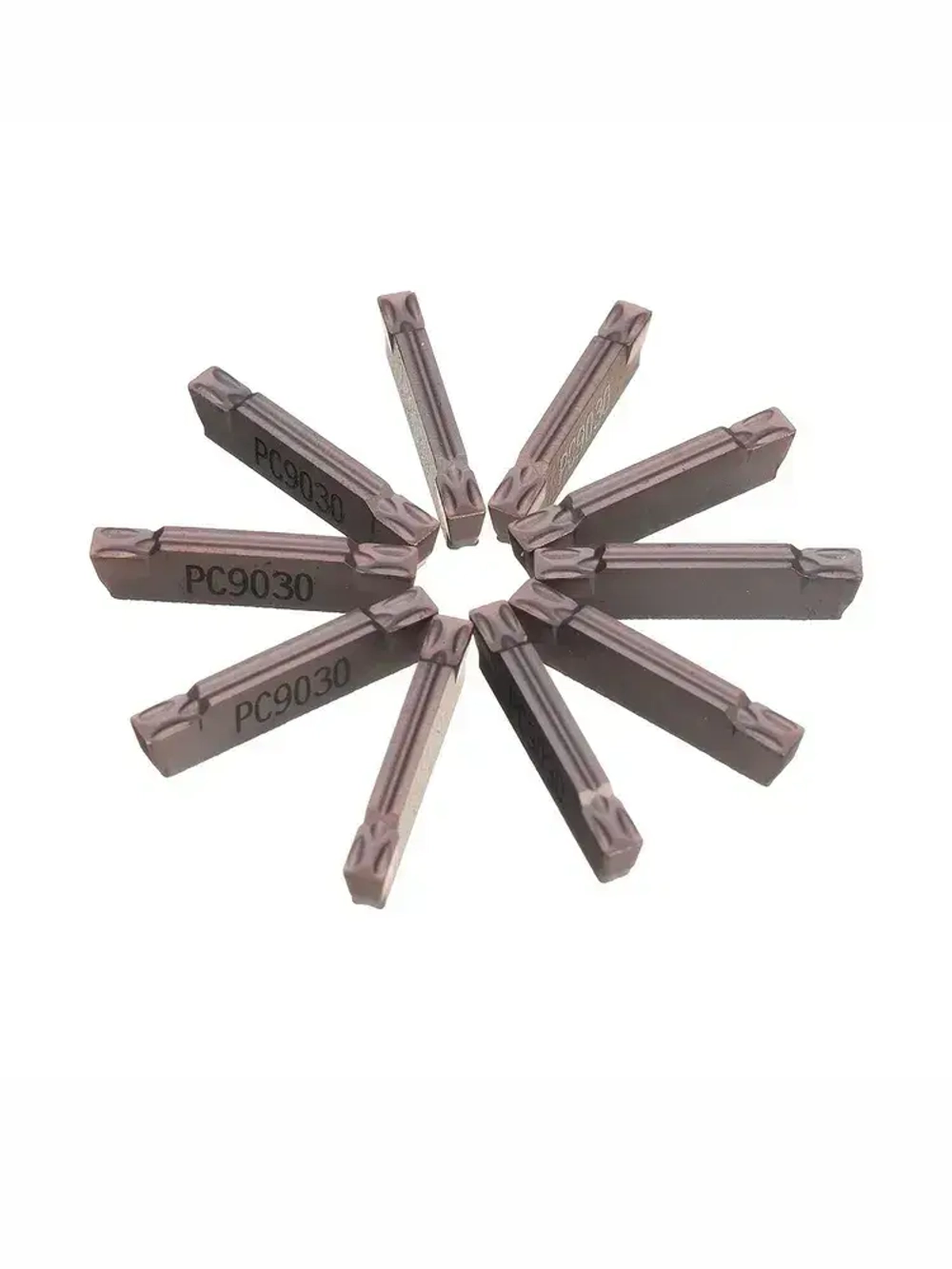 Канавочная твердосплавная пластина TechRome MGMN150 PC9030 для токарного станка - 10 шт в кейсе