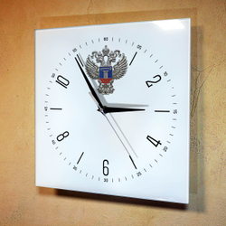 Настенные часы "Эмблема Минстрой 02 04" Декор для дома, подарок