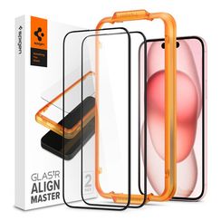 Защитное стекло Spigen Glass.tR AlignMaster для iPhone 15 Plus 2 шт (AGL06886)