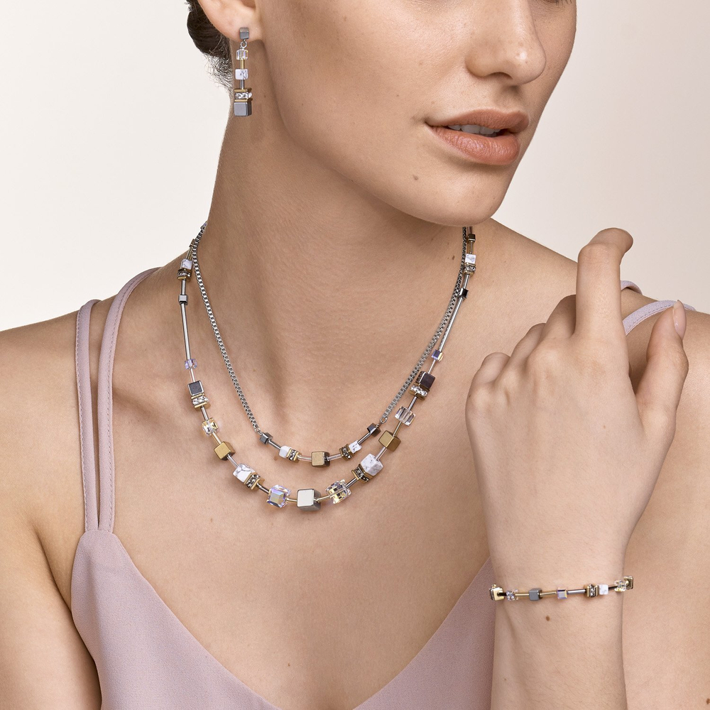 Серьги Coeur de Lion 4-In-1 Gold-Silver 5007/21-1617