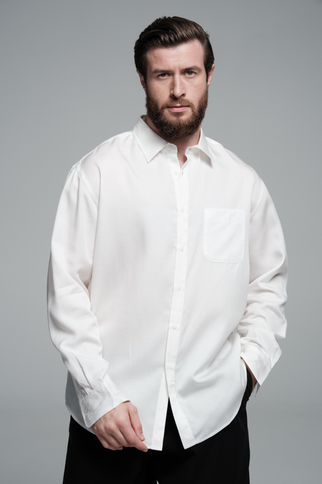 Рубашка льняная | ivory