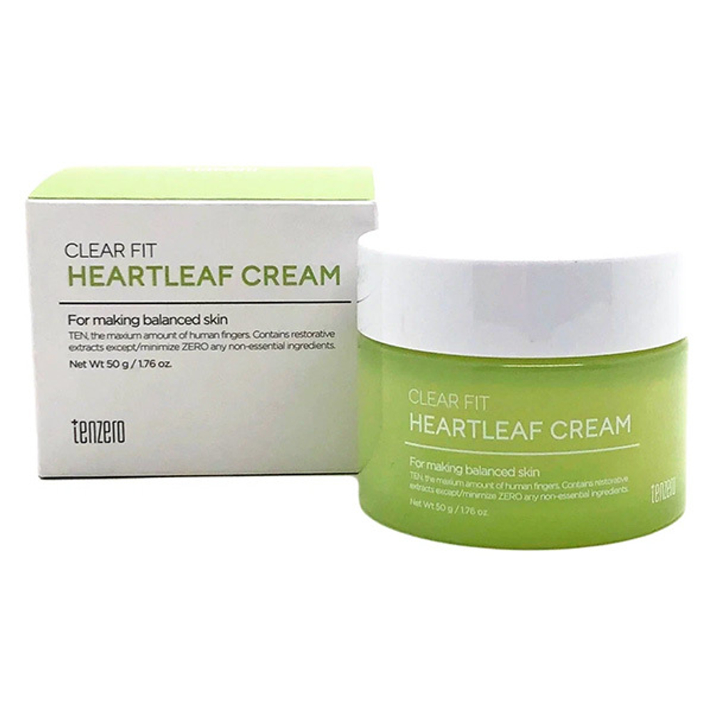 Балансирующий крем с экстрактом Хауттюйнии Tenzero Clear Fit Heartleaf Cream 50мл