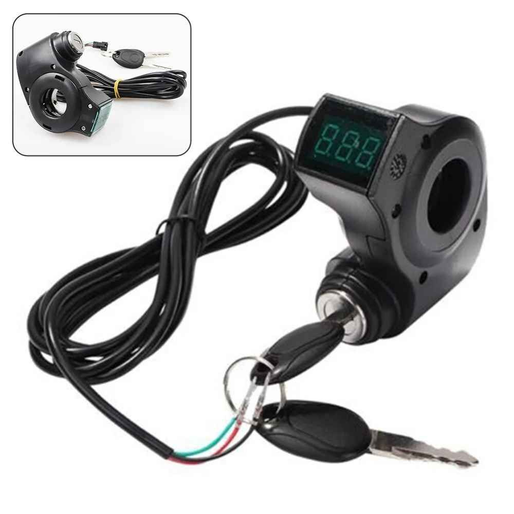 Вольтметр с замком зажигания для электросамокатов (кабель 2 метра)