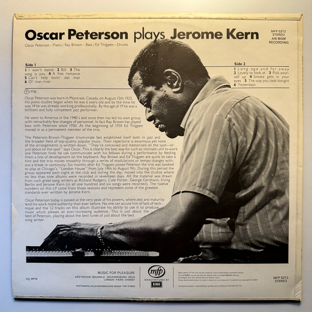 Oscar Peterson - Oscar Peterson Plays Jerome Kern (Англия)
