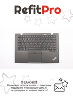 Верхняя панель с клавиатурой (топкейс) для ноутбука Lenovo X1 Carbon 3rd Gen раскладка - английская, с подсветкой, черная, с отпечатком пальца (00HN975), оригинал