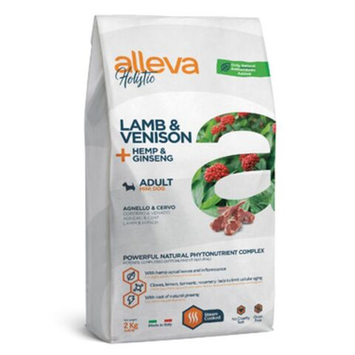 Корм Аллева Холистик Holistic Lamb & Venison + Hemp & Ginseng Mini для взрослых собак мелких пород, с ягненком, олениной и женьшенем 12 кг