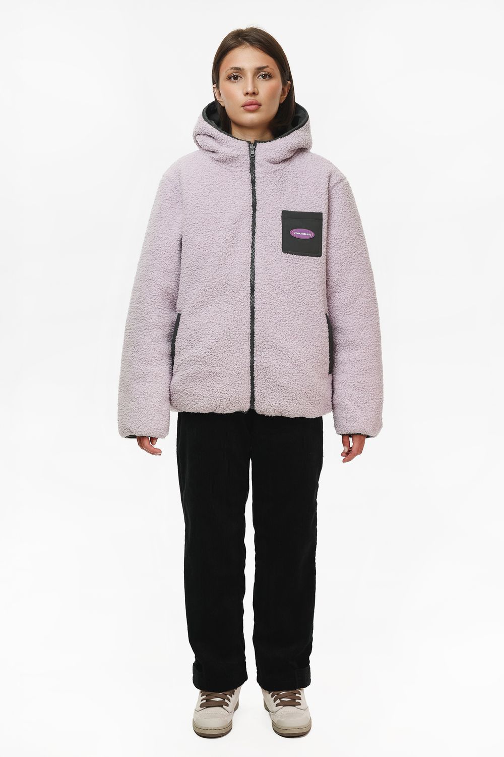 Куртка Ymkashix двухсторонняя графитовая / пурпурная