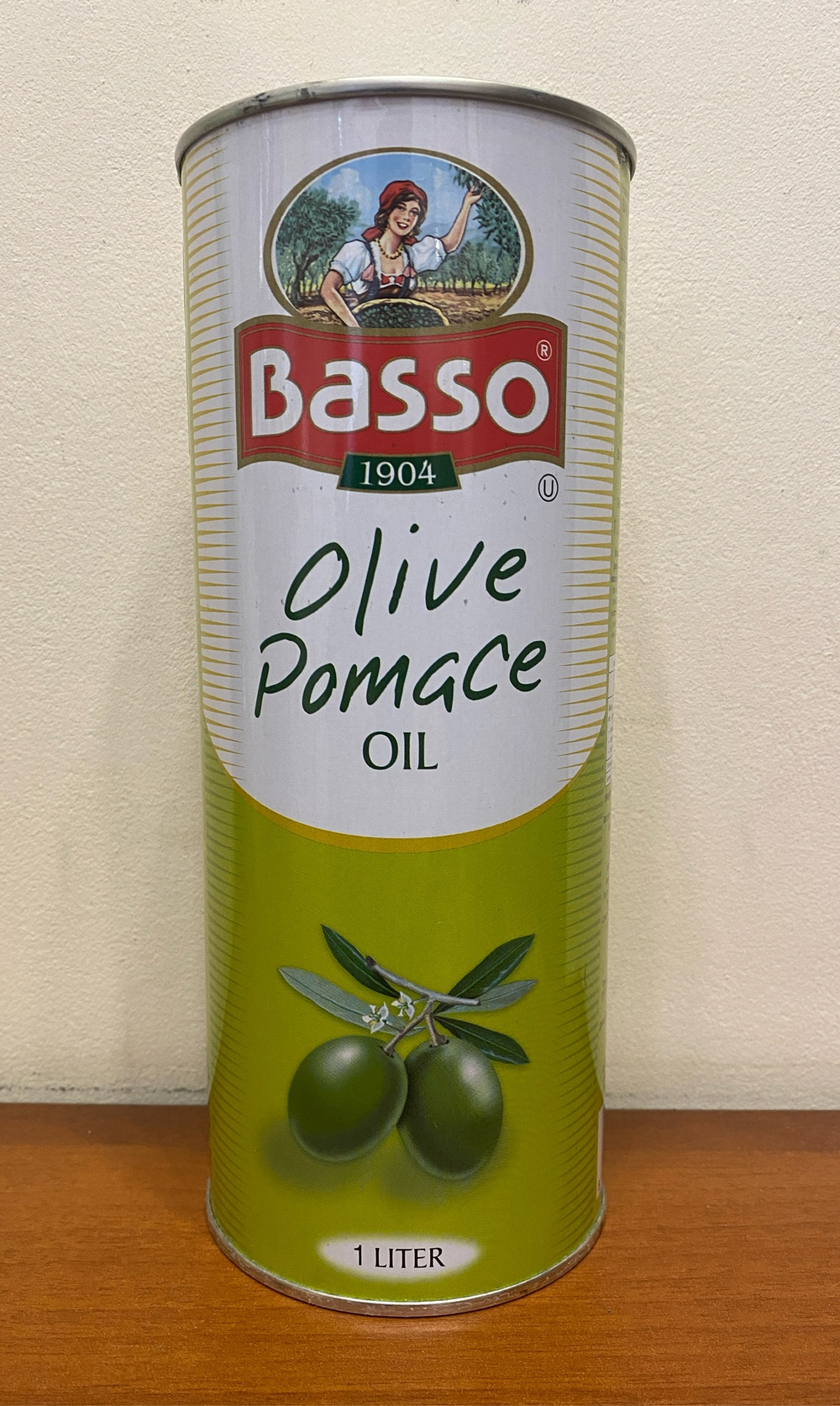 Оливковое масло BASSO Для жарки Рафинированное (Pomace) в ж/б 1 л, Италия