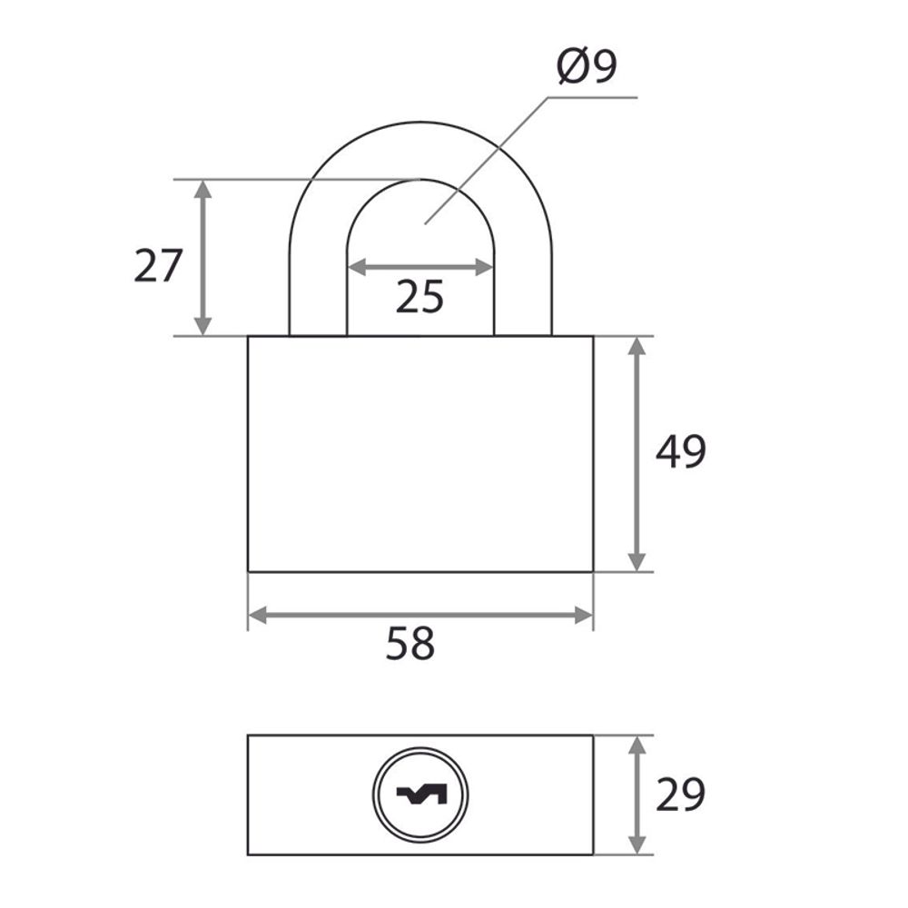 Замок навесной BC-IG1-55 всепогодный TRODOS