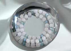 Колье из кварца и аквамарина