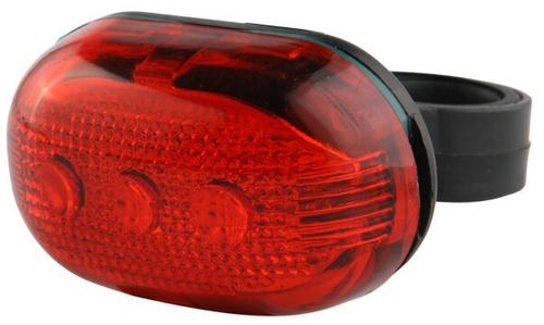 Фонарь задний мод.JY-603T 5 светодиодов, 3 режима, красно-черный