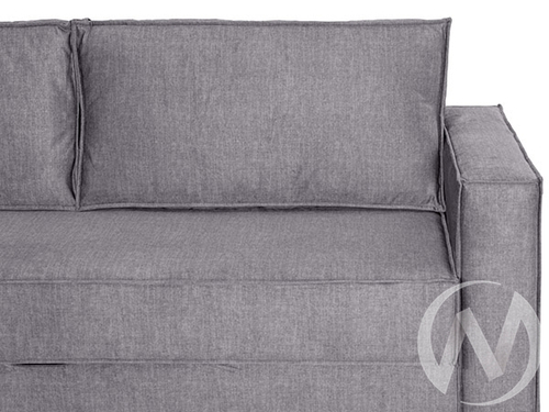 Диван прямой Эдельвейс (БД) SQUARE 23 (велюр светло-серый)