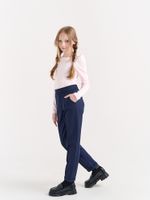 Брюки зауженные "Синие" для девочки 7+